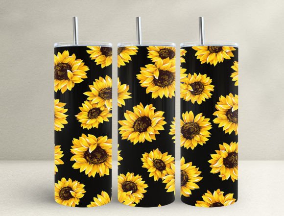3D Sunflower 20oz Tumbler Wrap: Digital Design Guide