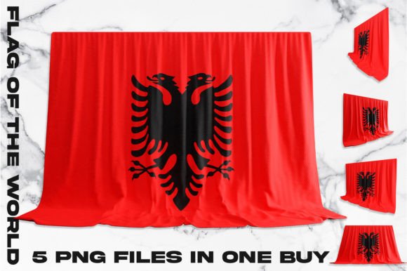 Albania 3D Flag Bundle: Premium Design Assets