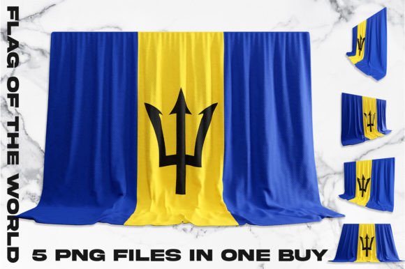 Barbados 3D Flag Bundle for Modern Designers