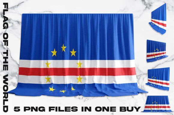Cape Verde 3D Flag Bundle: A Designer's Asset