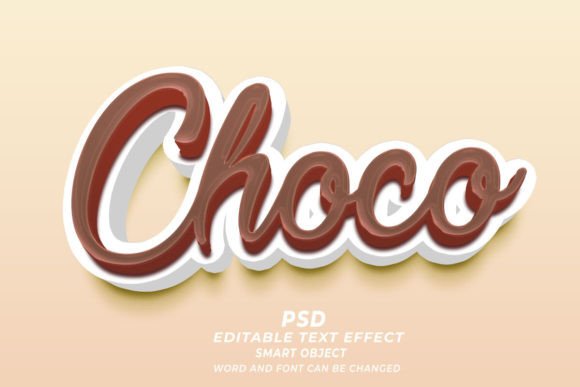 Choco PSD 3D Editable Text Effect Guide
