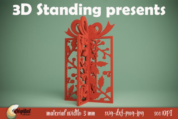 Crafting Festive Magic: The Rise of the 3D Standing Present XMas Gift Laser Cut Design