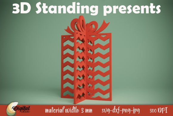 Crafting Memorable Holidays with the XMas Gift Laser Cut 3D Standing Present Design