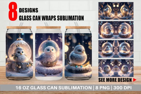 Creating Festive Holiday Gifts with the Glass Can 3D Christmas Baby Bird Design
