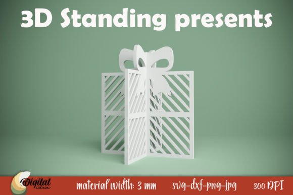 Creating Memorable Holidays with a Laser Cut Standing 3D Christmas Present Design