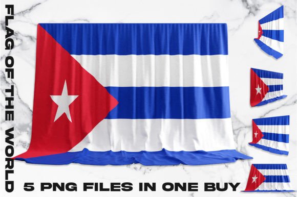 Cuba 3D Flag Bundle for Modern Design