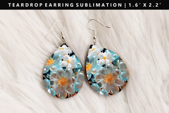 Elevate Jewelry Brands with 3D Bouquet Teardrop Earring Sublimation