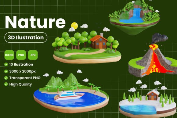 Elevate Your Digital Projects with a Premium 3D Nature Pack