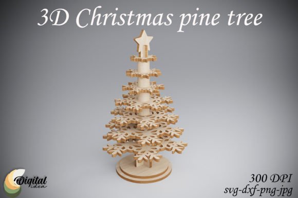 Elevating Holiday Design: The Strategic Value of the XMas Laser Cut. 3D Christmas Pine Tree Digital Asset