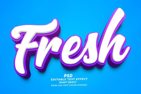 Fresh Fruits PSD 3D Editable Text Effect Guide
