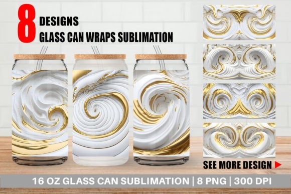 Glass Can 3D Whirlpool White Gold Design Guide