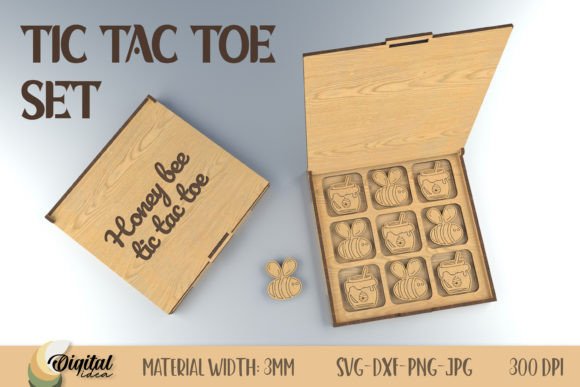 Laser Tic Tac Toe: 3D Engraving Design Files
