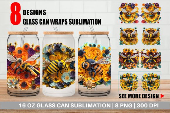 Mastering Glass Can 3D Bee Quilling Art for Professional Results