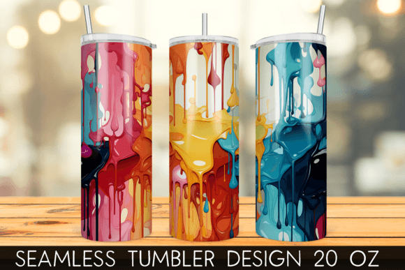 Mastering the 3D Dripping Paint 20oz Tumbler Wrap for Professional Sublimation
