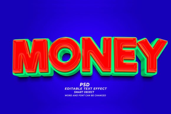 Money PSD 3D Editable Text Effect Guide