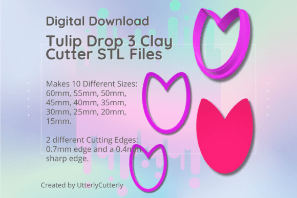 Tulip Drop 3 STL: Precision Cutters for Makers