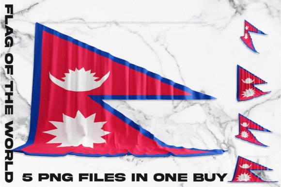 Unlock Global Appeal with the Nepal 3D Flag Bundle for Modern Design Projects