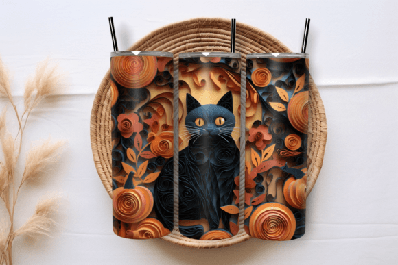 Unlocking Creativity: A Complete Guide to 3D Black Cat Tumbler Wraps and Sublimation Design