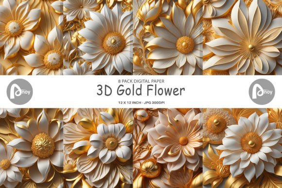 Unlocking Elegance: Real-World Uses for the Digital Paper 3D Gold Flower Collection